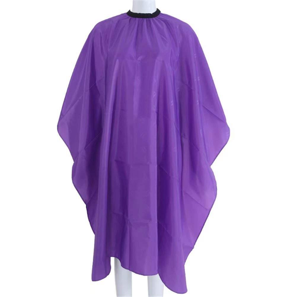 [Australia] - Emivery Nylon Hairdressing Cut Cape with Snap Closure Haircutting Salon Waterproof Hair Styling Cape -Purple 