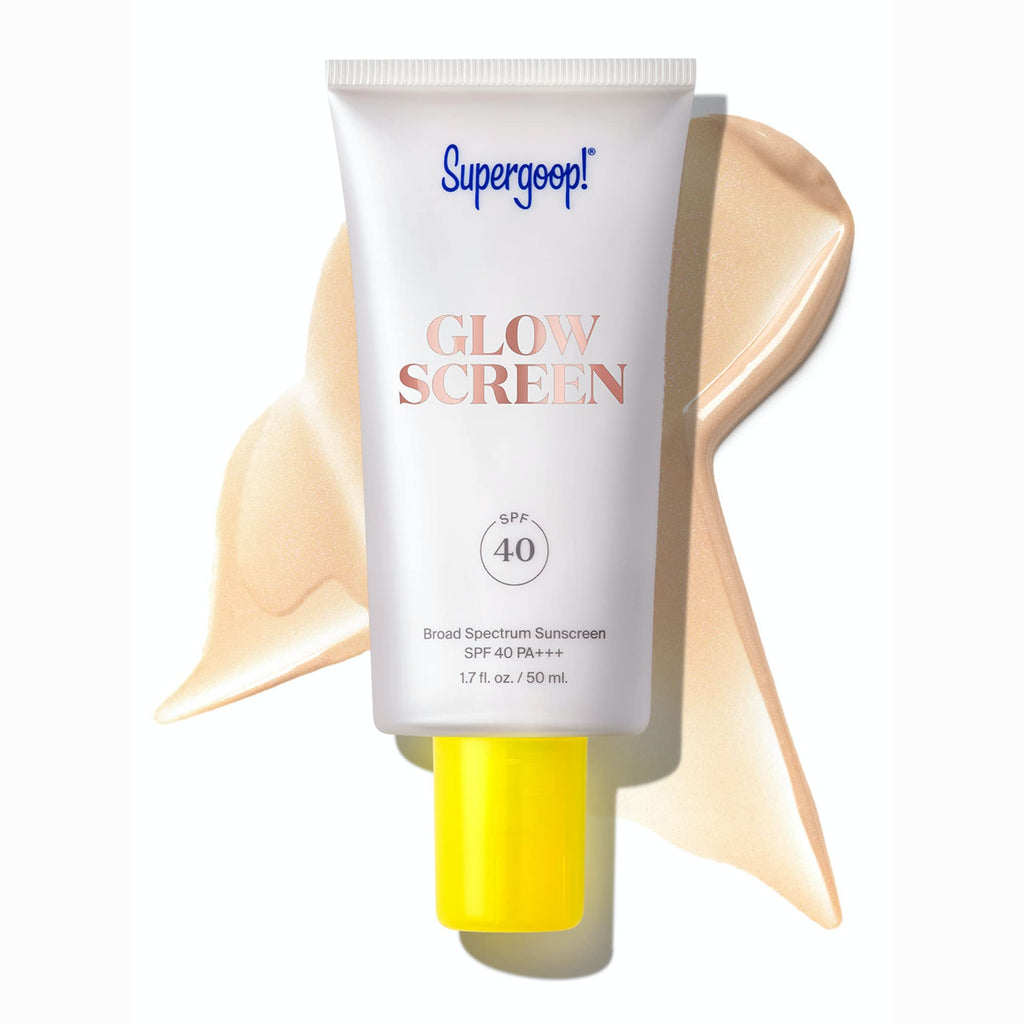 [Australia] - Supergoop! Glowscreen SPF 40 PA+++, 1.7 fl oz - Primer + Broad Spectrum Sunscreen with Blue-Light Protection - Adds Instant Glow & Hydration - Contains Hyaluronic Acid, Vitamin B5 & Niacinamide 1.69 Fl Oz (Pack of 1) 