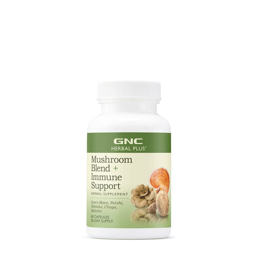 [Australia] - GNC Herbal Plus Mushroom Blend Plus Immune Support | | 60 Capsules 