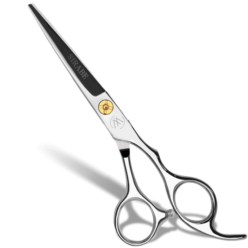 [Australia] - Professional Razor Edge Series - VERY SHARP- Barber Hair Cutting Scissors 6.5" Hair Cutting Shears for Salon - Made from 9CR18 Japanese Stainless Steel with Professional Hair Scissors Leather Case Silver 2 