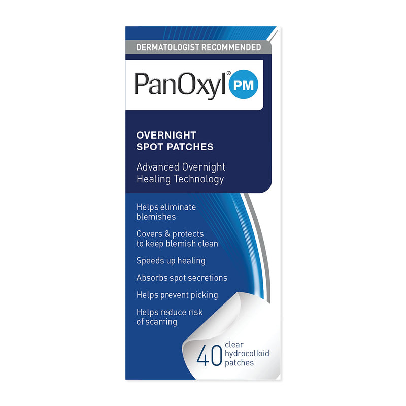 [Australia] - PanOxyl PM Overnight Spot Patches, Advanced Hydrocolloid Healing Technology, Fragrance Free, 40 Count 