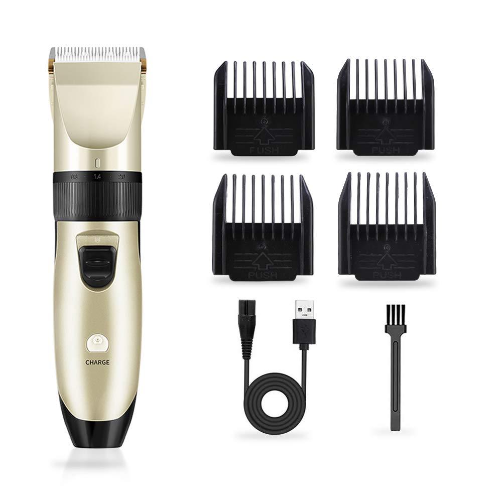 [Australia] - Hair Clippers for Men Body Hair Removal Machine with 4 Combs Electric Razor Cordless & Corded Rechargeable Hair Beard Trimmer 