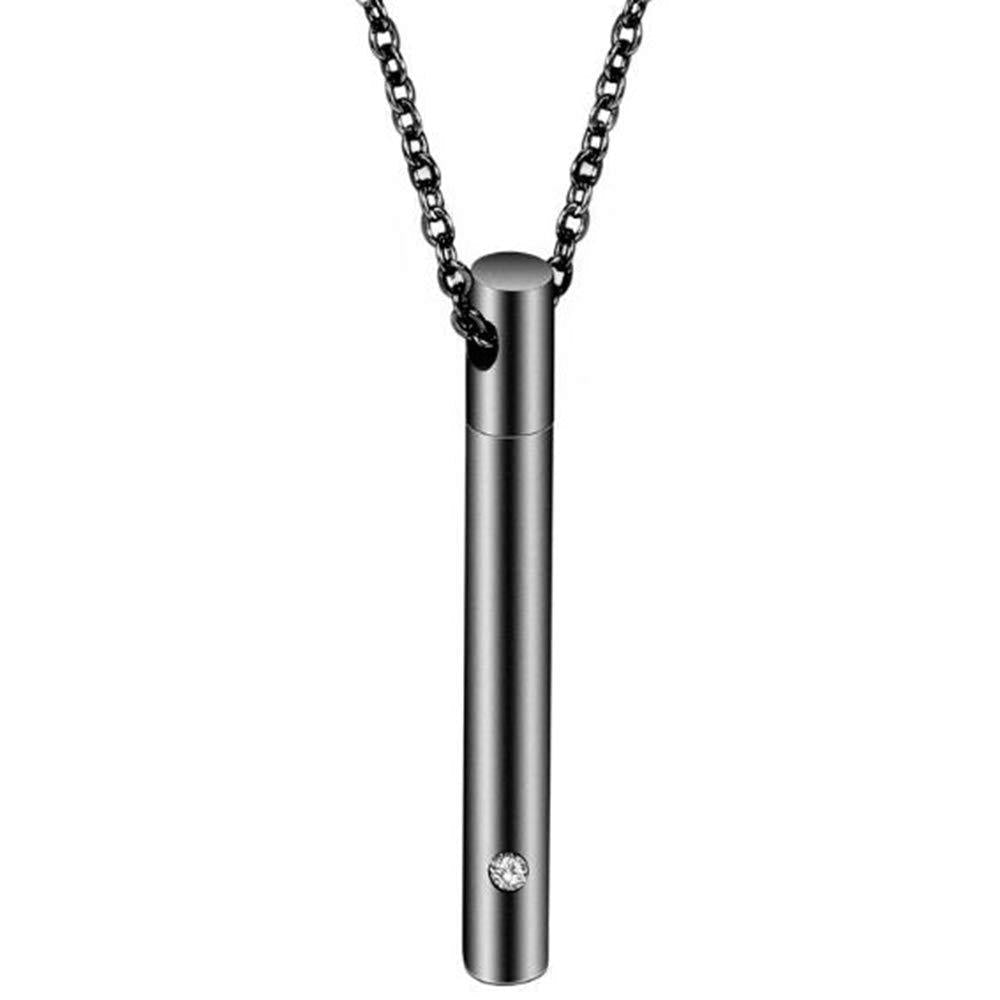 [Australia] - Jude Jewelers Stainless Steel Memorial Cremation Ashes Urn Holder Keepsake Loved Ones Pendant Necklace Black 