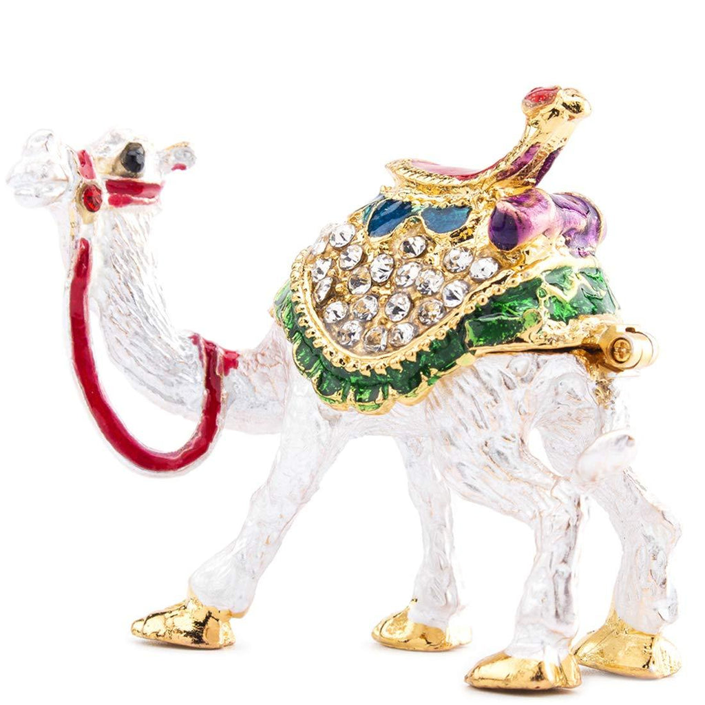 [Australia] - Cute Camel Decor Figurines Collectible,Hinged Camel Animal Trinket Jewelry Box 