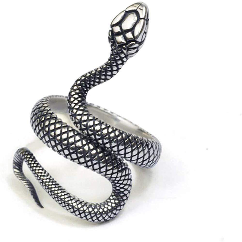 [Australia] - Snake Ring Animal Punk Vintage Ring for Men Women Retro Opening Adjustable Ring 