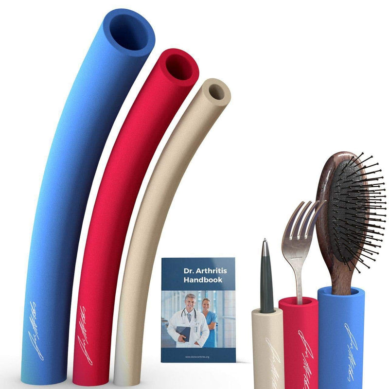 [Australia] - 9 Pack Doctor Developed Built up Foam Tubing Grip Aids, Foam Grip Tubing for Eating Adaptive Utensils, Built Up Utensils for Adults, Pen Grips for Adults with Arthritis for Foam Tube Padding, Handbook 