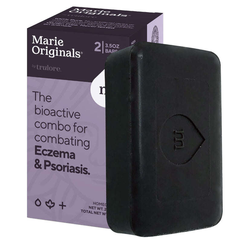 [Australia] - Eczema Face Soap Body Wash Bar – All Natural Psoriasis, Dermatitis Treatment for Dry Itchy Flaky Skin Relief – Gentle Detoxifying, Healing, Anti-Itch, Cleansing Skincare | Marie Originals(2 bars)3.5oz 3.5 Ounce (Pack of 2) 
