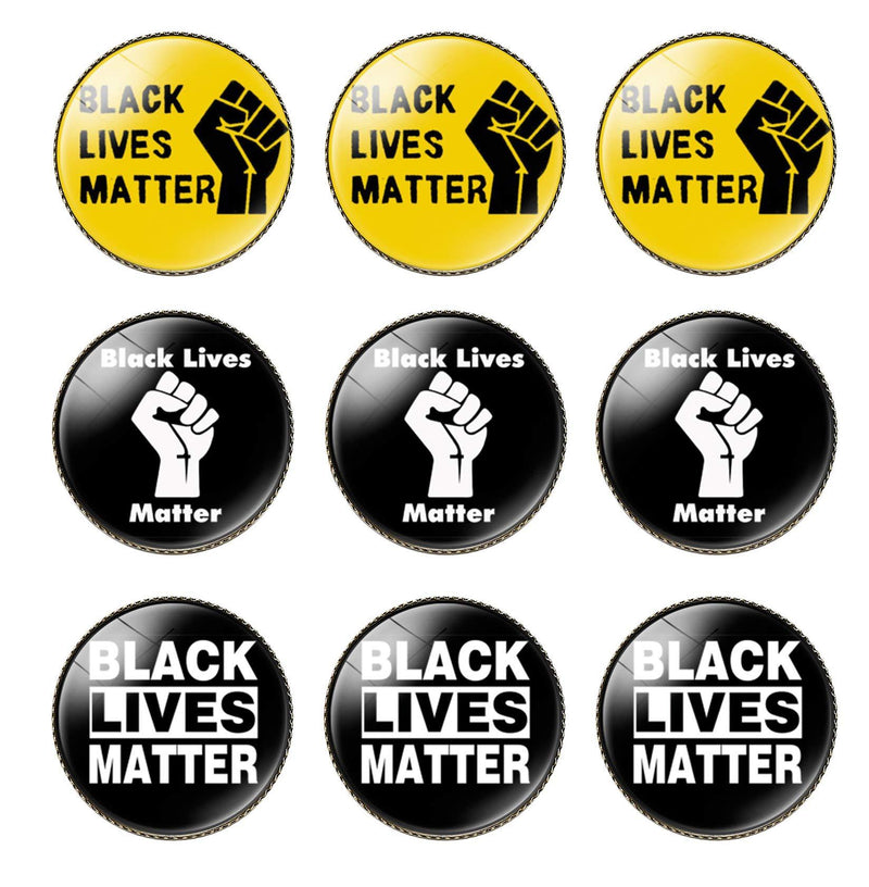 [Australia] - LEYSTARE 9 Pack Black Lives Matter 8 New 1 Inch Pinback Buttons Badges Pins 1" 