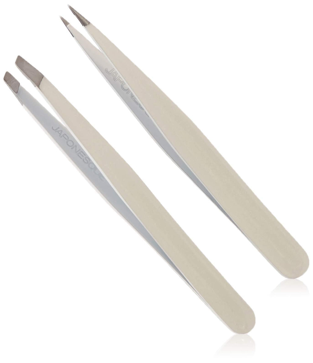 [Australia] - JAPONESQUE Brow Perfecting Tweezer Duo, Slant Tip and Point Tip Design 