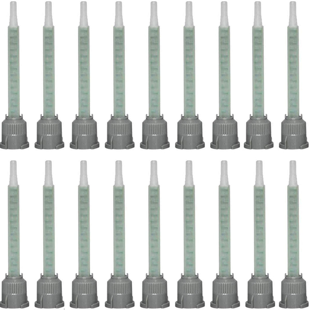 [Australia] - PAGOW 20 Pcs Epoxy Mixing Nozzle Tip, Resin Mixer Adhesive Gun Nozzles for Mix, Gun Applicatior for 50ml/1.7oz AB Glue Cartridge Glue Gun(1:1Ratio) 