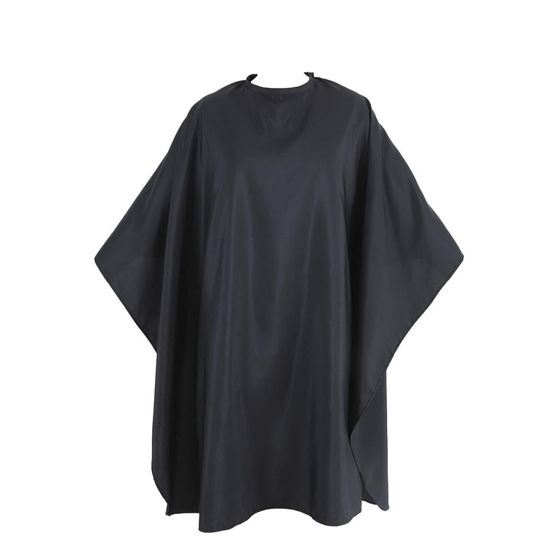 [Australia] - YELEGAI Professional Barber Cape,Lightweight Breathable Polyester Hair Cutting Cape,Haircut Cape with Adjustable Neckline, Salon cape for Cutting,hairdressing,Makeup and More,56x63 inches(Black) Black 