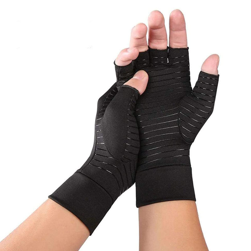 [Australia] - Copper Arthritis Gloves, Compression Gloves for Hands and Fingers Rehabilitation, Arthritis Gloves for Women Men Relief Hand Pain of Arthritis, Swelling, Carpal Tunnel - Size Medium Medium (1 Pair) 
