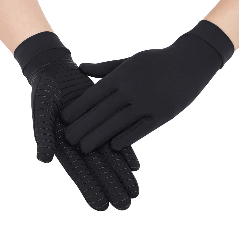 [Australia] - Men Women Compression Arthritis Gloves Stretchy Non-Slip Gloves for Rheumatoid Swelling Tendonitis Hand Pain Relief Full Finger Medium 