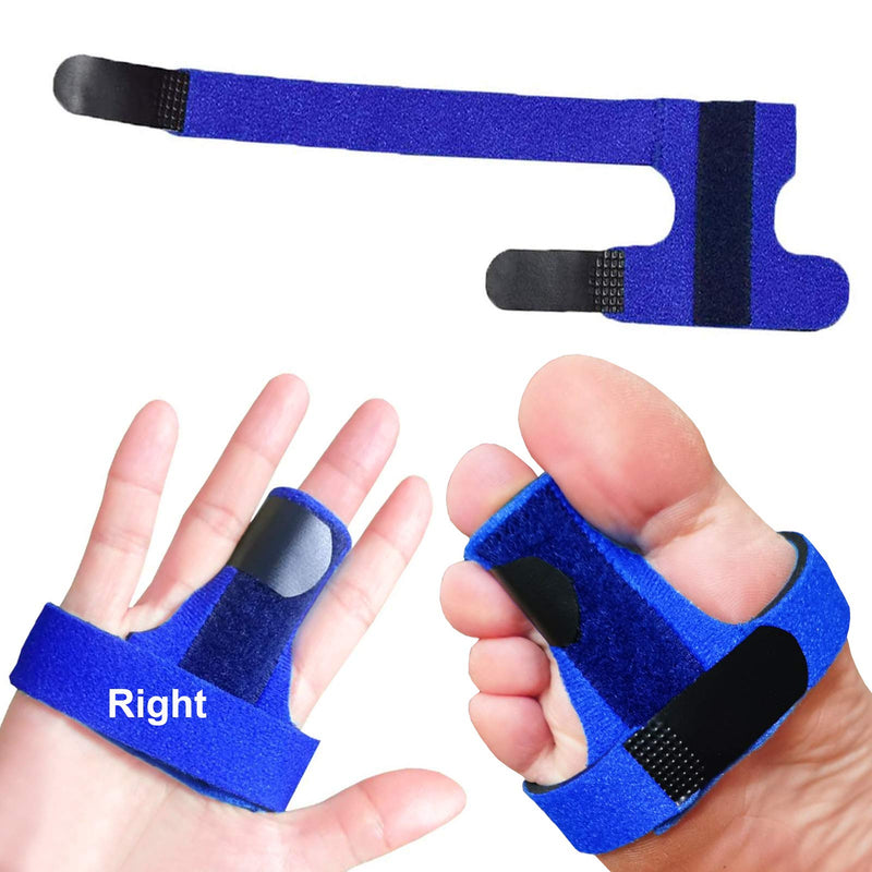 [Australia] - Footsihome Trigger Finger Splints and Mallet Finger Splints, Finger Support Protector for Adjustable Finger Immobilizer for Basketball Finger Joint Protection-Blue 