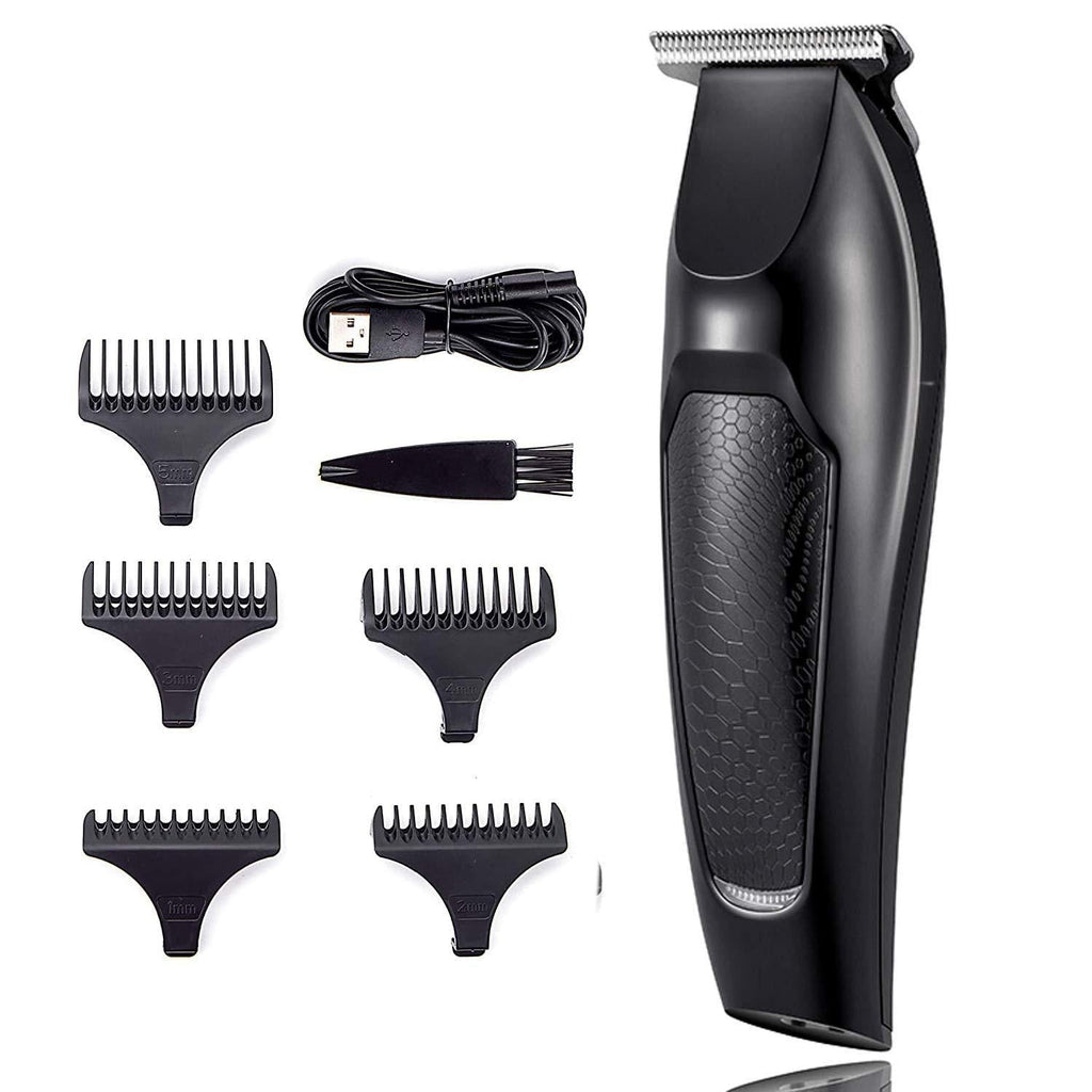 [Australia] - Hair Clippers,HIGHGO Cordless Hair Trimmer Professional Men's Beard Trimmer with 5 Guide Combs, USB Rechargeable Hair Cutting Kit for Men Women Boys (Black) Black 