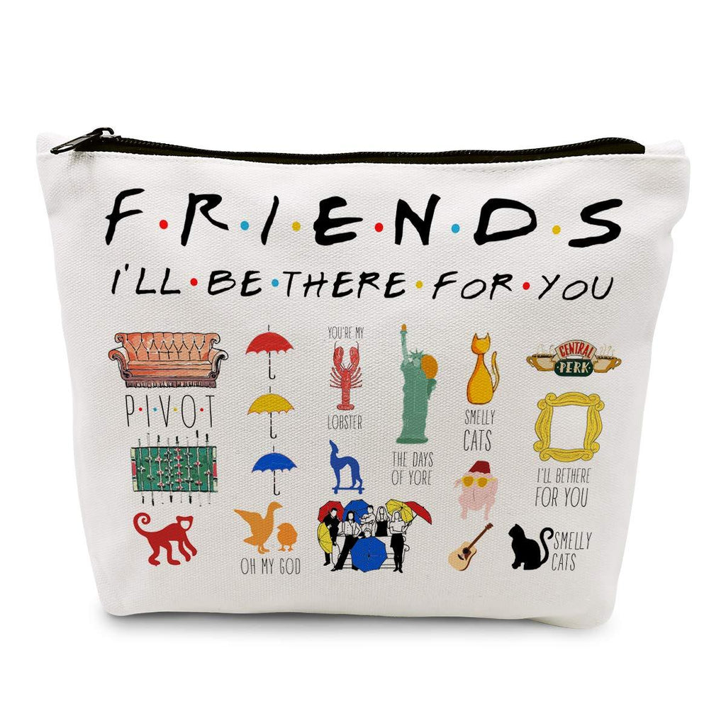 [Australia] - Friends Quotes Makeup Cosmetic Bag Zipper Pouch - Friends TV Show Cosmetic Travel Bag Toiletry Make-Up Case Multifunction Pouch Gifts for Friends Fan/ Women/Sister (Red) Red 