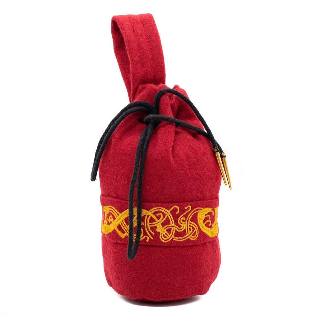 [Australia] - Mythrojan Drawstring Belt Pouch Renaissance Costume Accessories Jewelry Pouch Red 