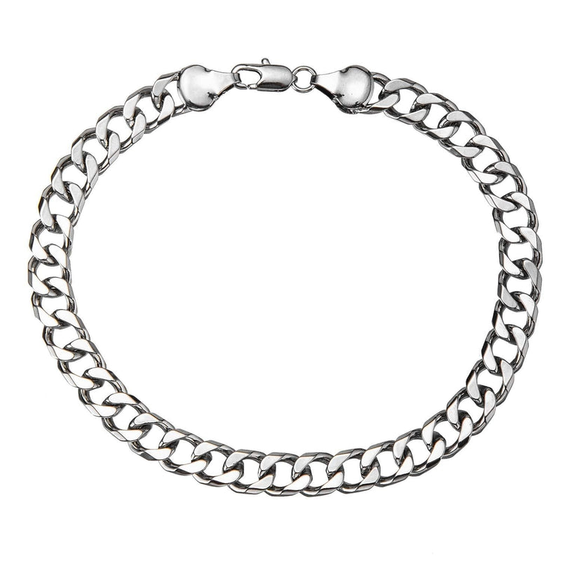[Australia] - 18K Gold/White Gold Plated 7mm Cuban Link Chain Anklet for Women Men, Curb Chain Ankle Bracelet for Women Men 9 10 11 inches white-gold 11.0 Inches 