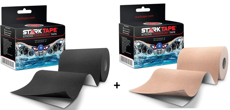 [Australia] - 2 Pack Kinesiology Tape Extra Wide 4" x 16.4' Roll - Designed to Support Athletic Performance, Reduce Muscle Pain. Easy to Use/Apply, Stays on for Several Days – Latex-Free, Waterproof 