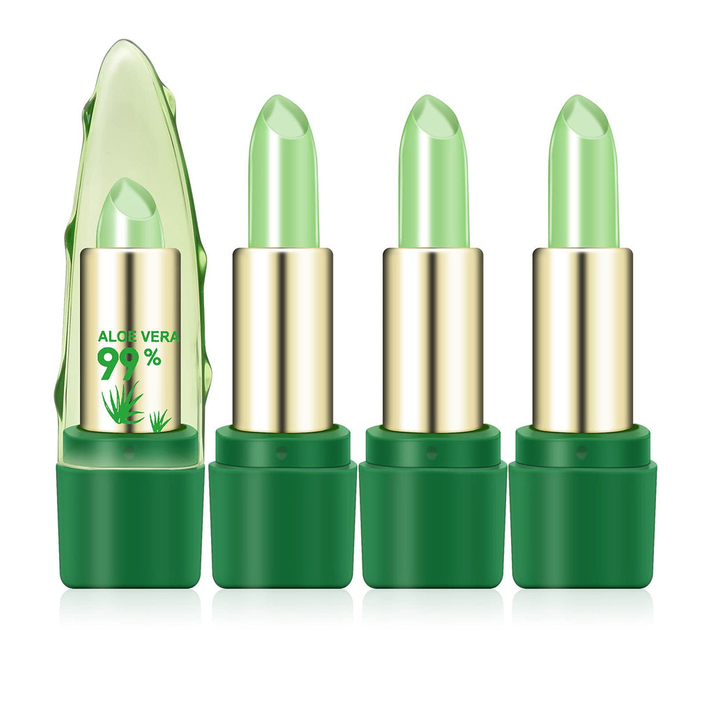 [Australia] - Ownest 3 Pcs Aloe Vera Lipstick, Magic Temperature Color Change Lipstick Lip Blam Moisturizing Long Lasting Lip Makeup A-Green 