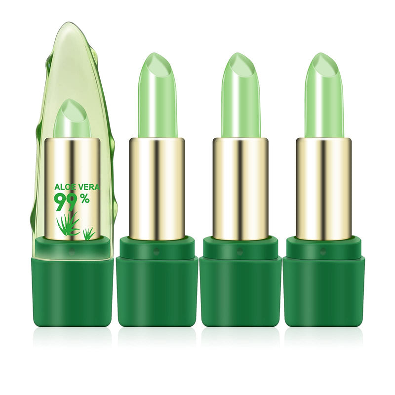 [Australia] - Ownest 3 Pcs Aloe Vera Lipstick, Magic Temperature Color Change Lipstick Lip Blam Moisturizing Long Lasting Lip Makeup A-Green 