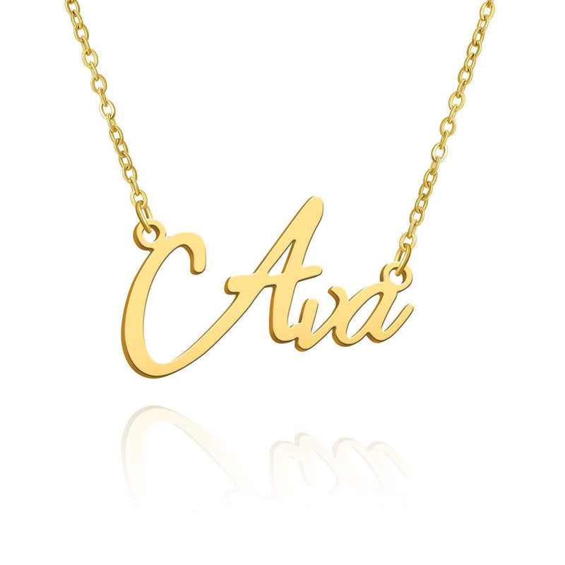 [Australia] - BUREI Custom Name Necklace Personalized Nameplate Bridesmaid Gift for Women Ava 