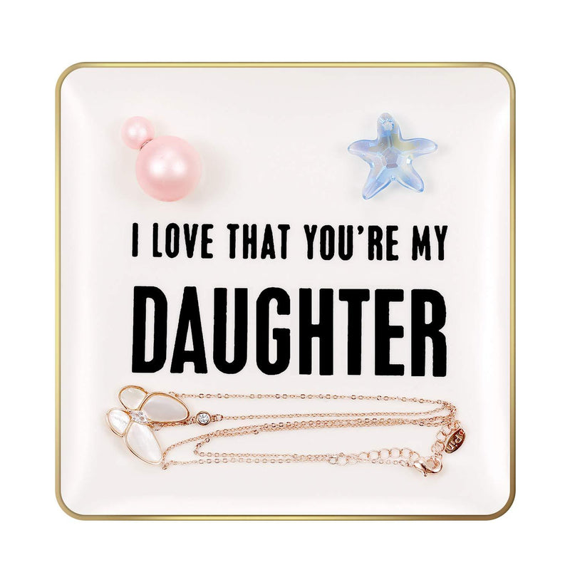 [Australia] - ANIKAY Daughter Gifts from Mom Ring Trinket Dish - I Love That You are My Daughter 