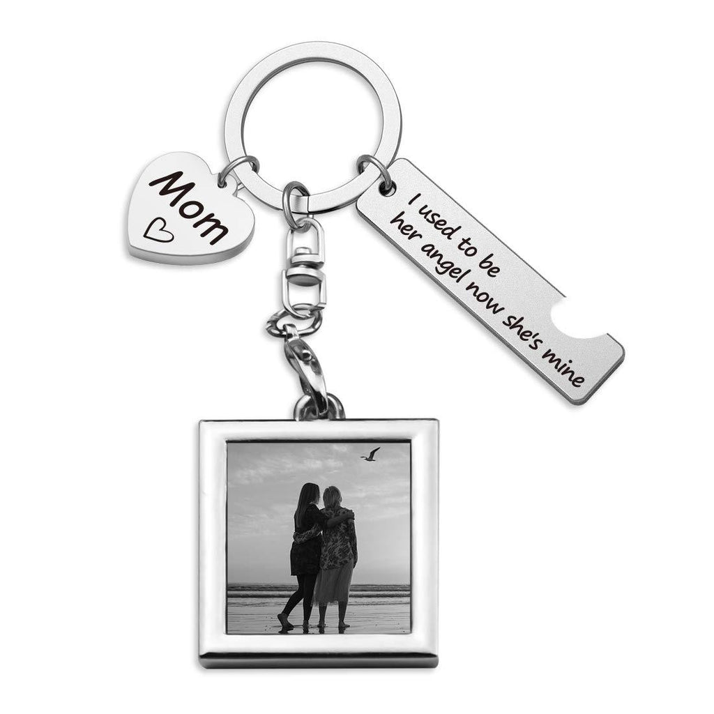 [Australia] - Memorial Keychain Memorial Dad Keychain Memorial Gifts Dad I Can't See You But I Know You are by My Side in Memory of Dad in Memory of Loved One Mom Sympathy Gift PF-Mom used to be 