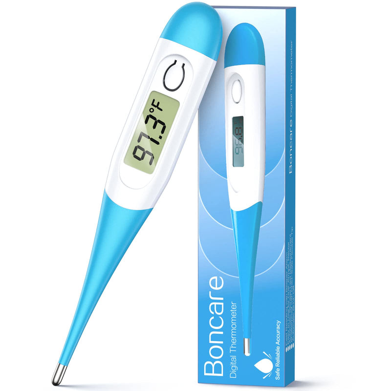[Australia] - Thermometer for Adults, Digital Oral Thermometer for Fever with 10 Seconds Fast Reading (Light Blue) Light blue 