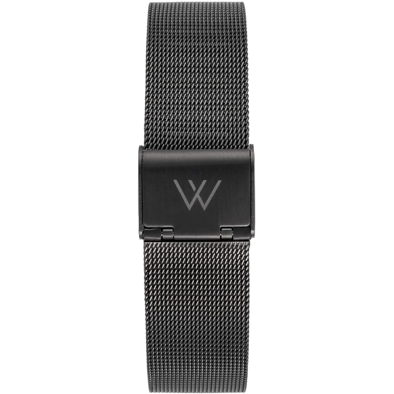 [Australia] - Wristology Metal Mesh Watch Band - Quick Release Milanese Stainless Steel Easy Change Mens Womens Strap - Choose Color and Finish 14 Black Mesh 