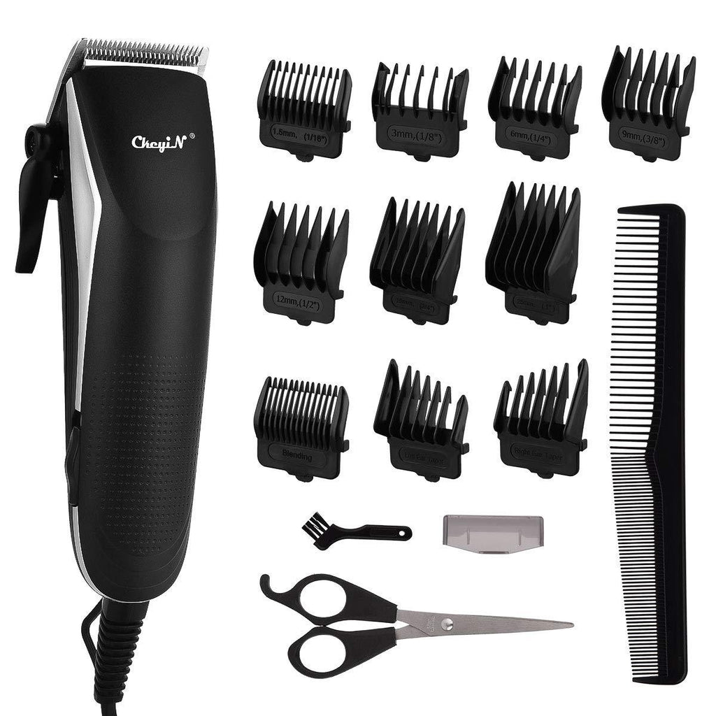 [Australia] - Hair Clippers for Men, Hair Cutting Kit, CkeyiN Electric Hair Trimmer Clipper Home Haircut & Grooming Kit with 10 Guide Combs 1 Scissor 1 Comb for Men Kids Baby Barber Bald Head 