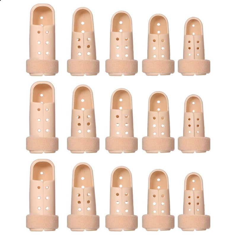 [Australia] - Havenport 15 Pcs Finger Splint Brace, Mallet Finger Splints Pinky, Plastic Finger Protector Support for Arthritis Basketball, Adjustable Finger Immobilizer for Broken Finger Joint Fracture Pain 