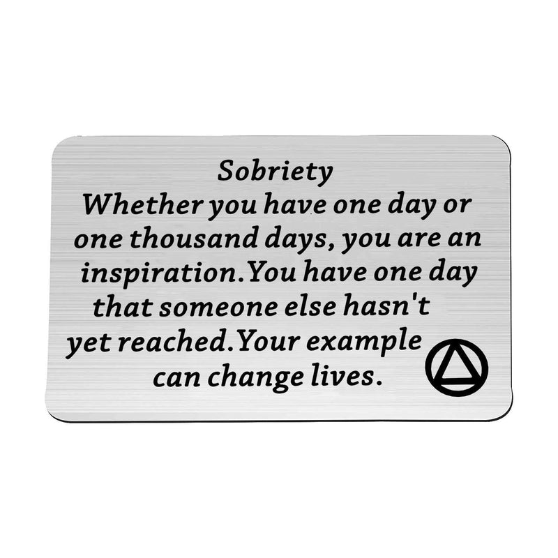 [Australia] - PLITI Sobriety Gift Addiction Recovery Gift Sober Recovery AA Alcoholics Anonymous Birthday Gifts AA NA Gift Sobriety Keychain Sobriety Change Lives Card 