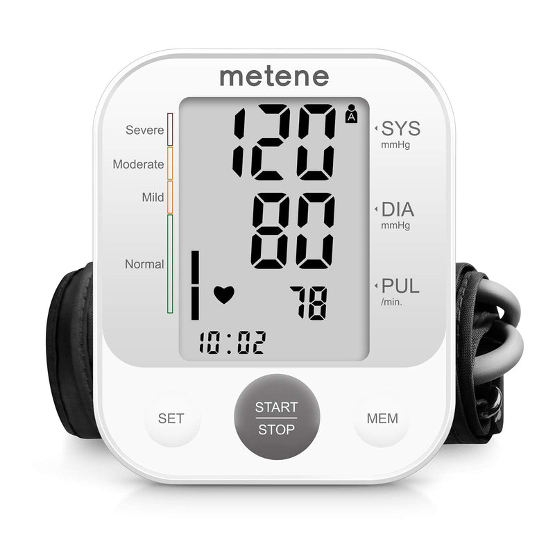 [Australia] - Metene Blood Pressure Monitor Upper Arm BP Cuff Machine, Automatic High Blood Pressure Machine Kit with Cuff 22-40cm, Pulse Rate Monitor for Home Use 