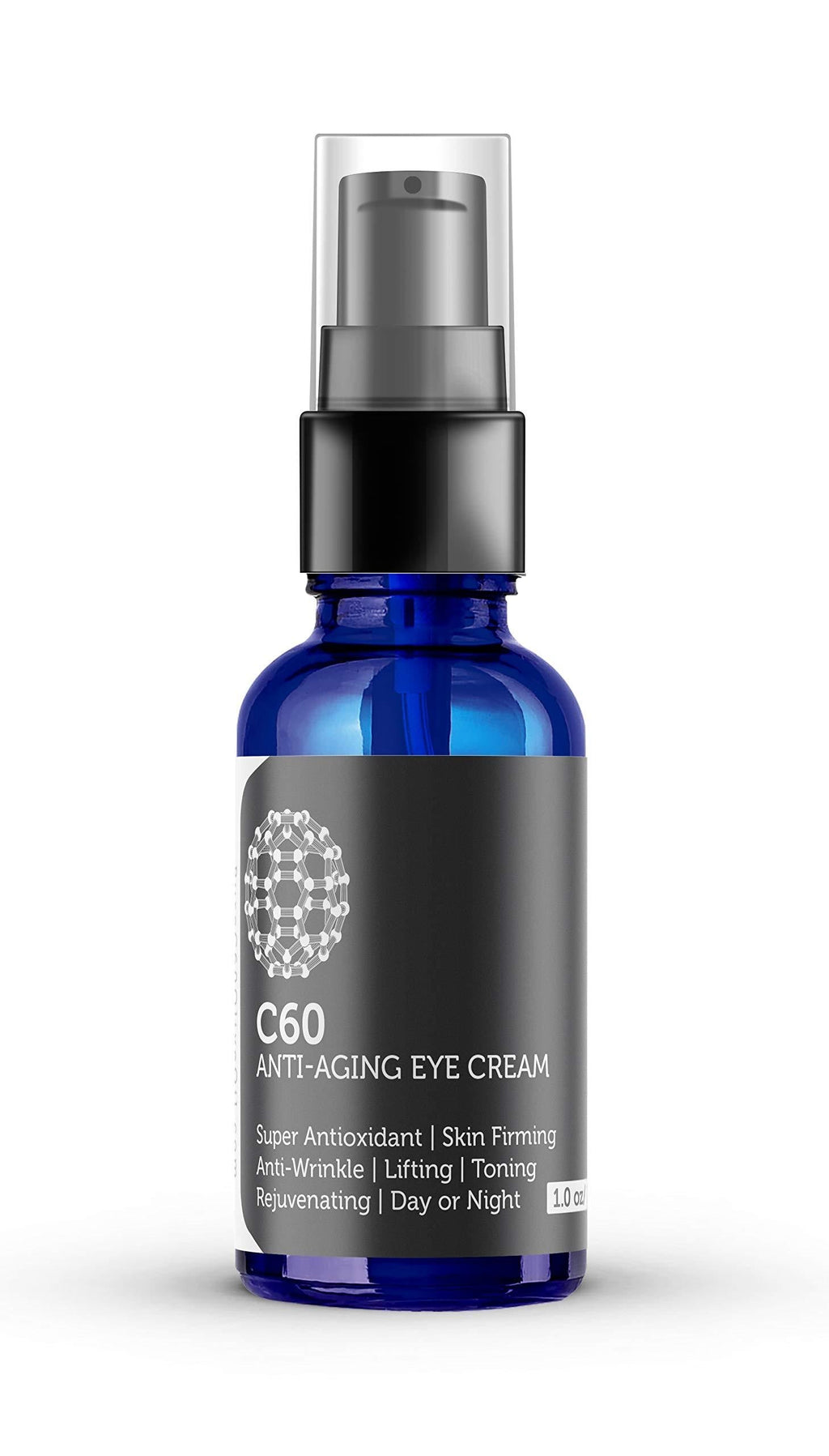 [Australia] - PureC60OliveOil Carbon 60 Anti-Aging Eye Cream 30ml with Matrixyl 3000, Tripeptide-5, Hydrating Botanical Hyaluronic Acid and Vitamin C for Men & Women Made with Organic Ingredients 