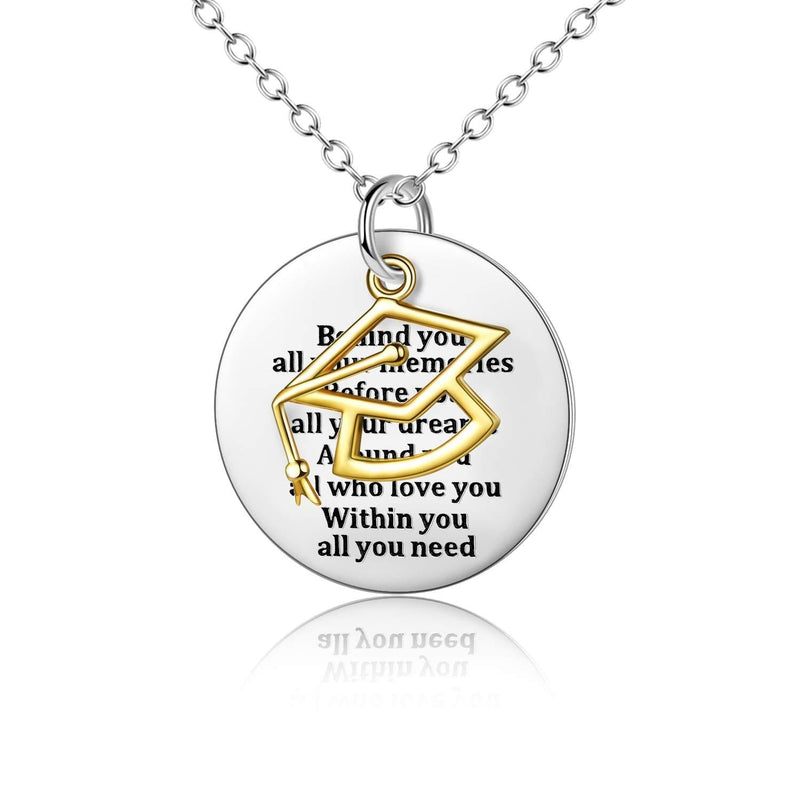[Australia] - YFN Graduation Gift Sterling Silver Inspirational She Believed She Could So She Did Pendant Necklace For Women Girls Behind You... 