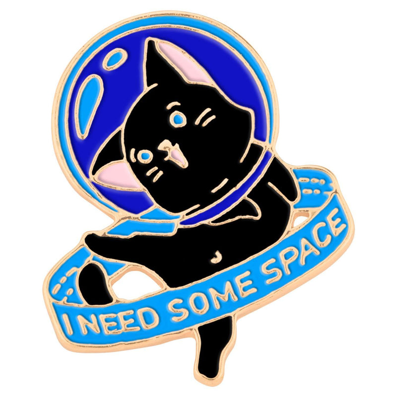 [Australia] - Avamie Space Cat Enamel Lapel Pin, I Need Some Space Cute and Funny Cat Pin, Original Design 