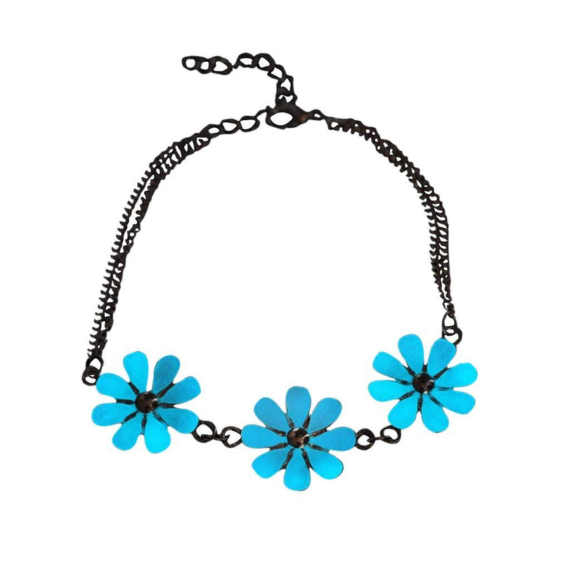 [Australia] - Sexy Bohemian/Beachy/Crystal/Beads/Glow/Beads Anklet Bracelet for Weddings/Beach Party (Luminous Daisies) Luminous Daisies 