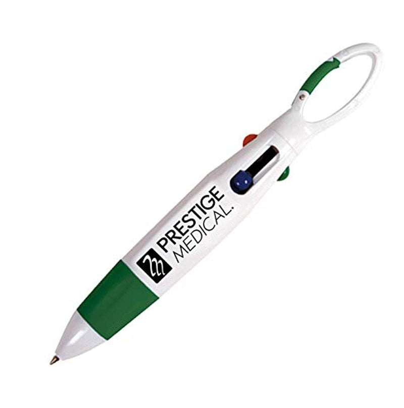 [Australia] - Prestige Medical 4-Color Carabiner Pen: Green, Poly Bag (Mode: 446-GRN) 
