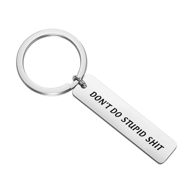 [Australia] - CYTING Funny Keychain Don't Do Stupid Shit Funny Sarcasm Gift For Family Friends 