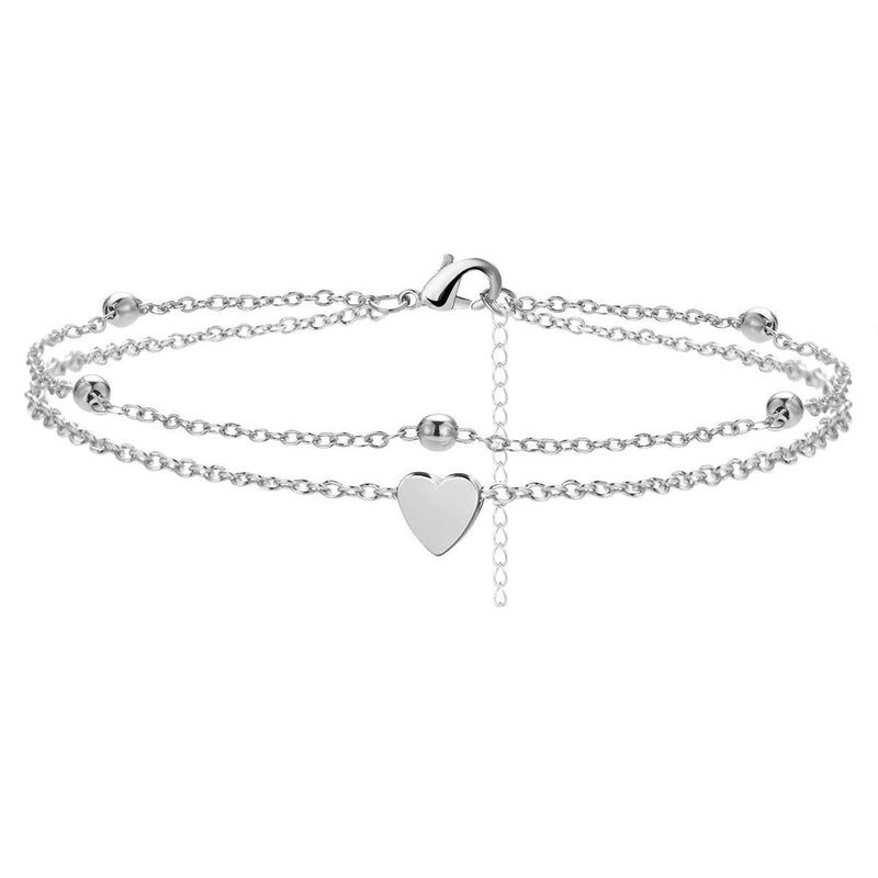 [Australia] - choice of all Gold Anklet Bracelets for Women Layered Beach Chain Anklet for Girls Silver Heart 