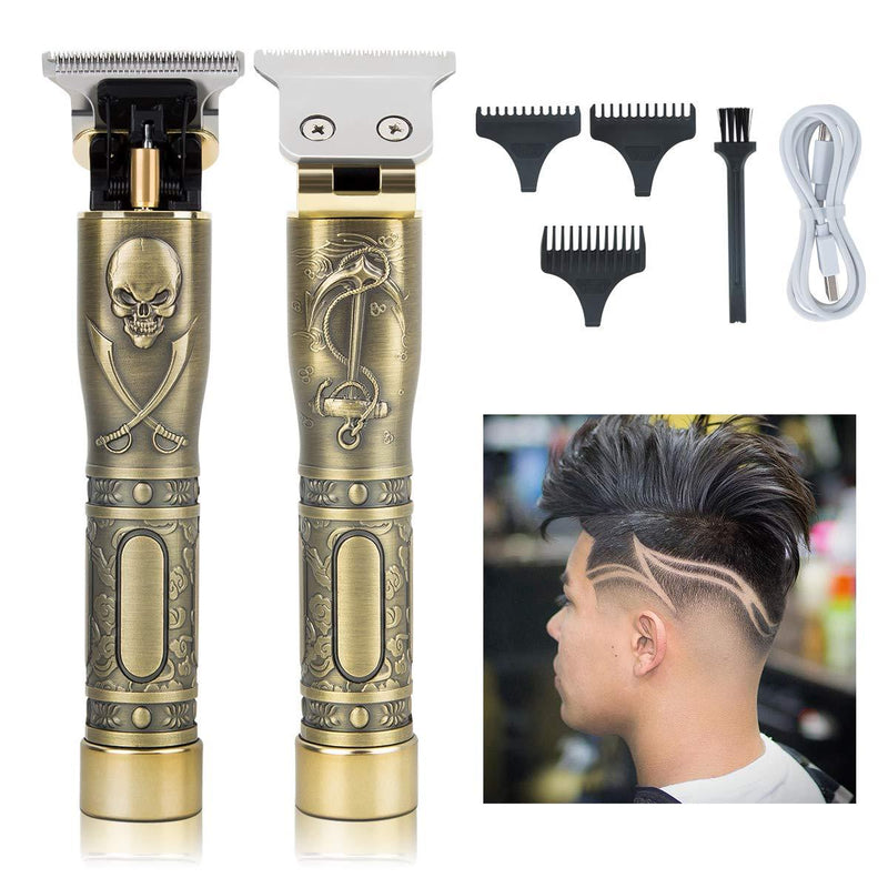 [Australia] - Professional Hair Clippers for Men Electric Haircut Kit Hair Trimmer for Men All Metal Housing with Low Noise Adjustable Cordless & Rechargeable Electric Shaver Haircut Clipper with Guide Combs Green 