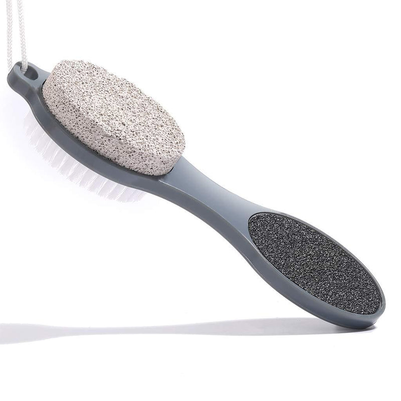 [Australia] - CAREHOOD Foot File Callus Remover - Multi Purpose 4 in 1 Feet Pedicure Tools with Foot Scrubber, Pumice Stone, Foot Rasp and Sand Paper for Home Foot Care (Grey Pedicure Foot File) Grey Pedicure Foot File 