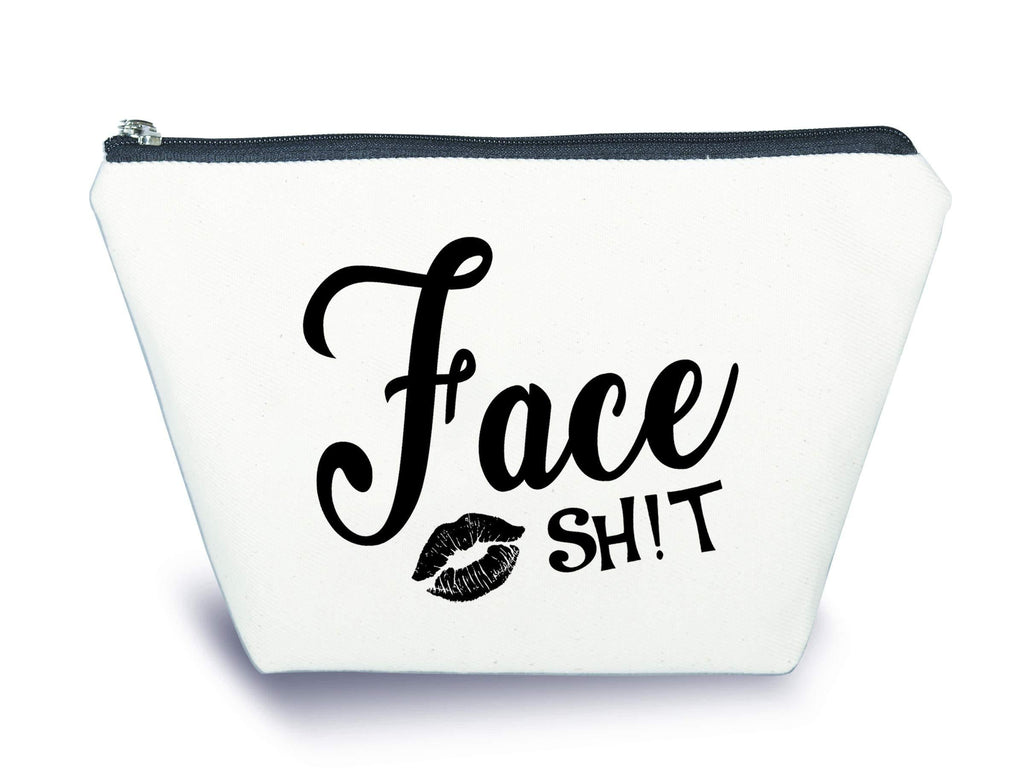 [Australia] - Funny Gift Makeup Bag Makeup Pouch Toiletry Bag For Women Teenager Girls | Wedding Bridal Emergency Kit For Bride Bridesmaid Gift | Anniversary Birthday wife Gift Face Shit Canvas Cosmetic Bag 