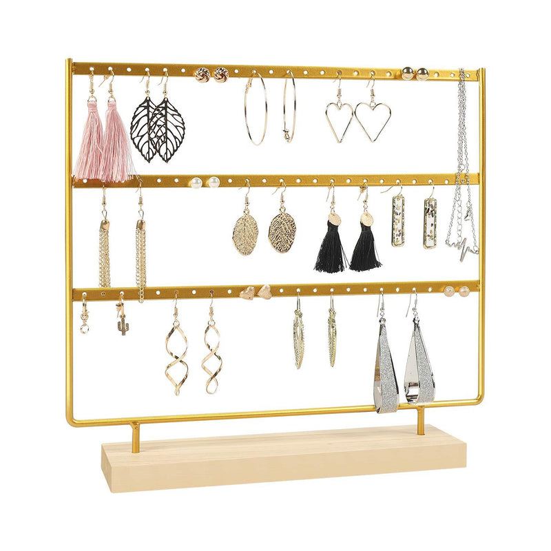 [Australia] - Suneed Earring Holder Organizer Jewelry Display Stands Earring Organizer Stand Jewelry Holder Organizer, Earring & Necklace Jewelry Towel Organizer Display Tree (Glod-3Layer) Glod-3layer 