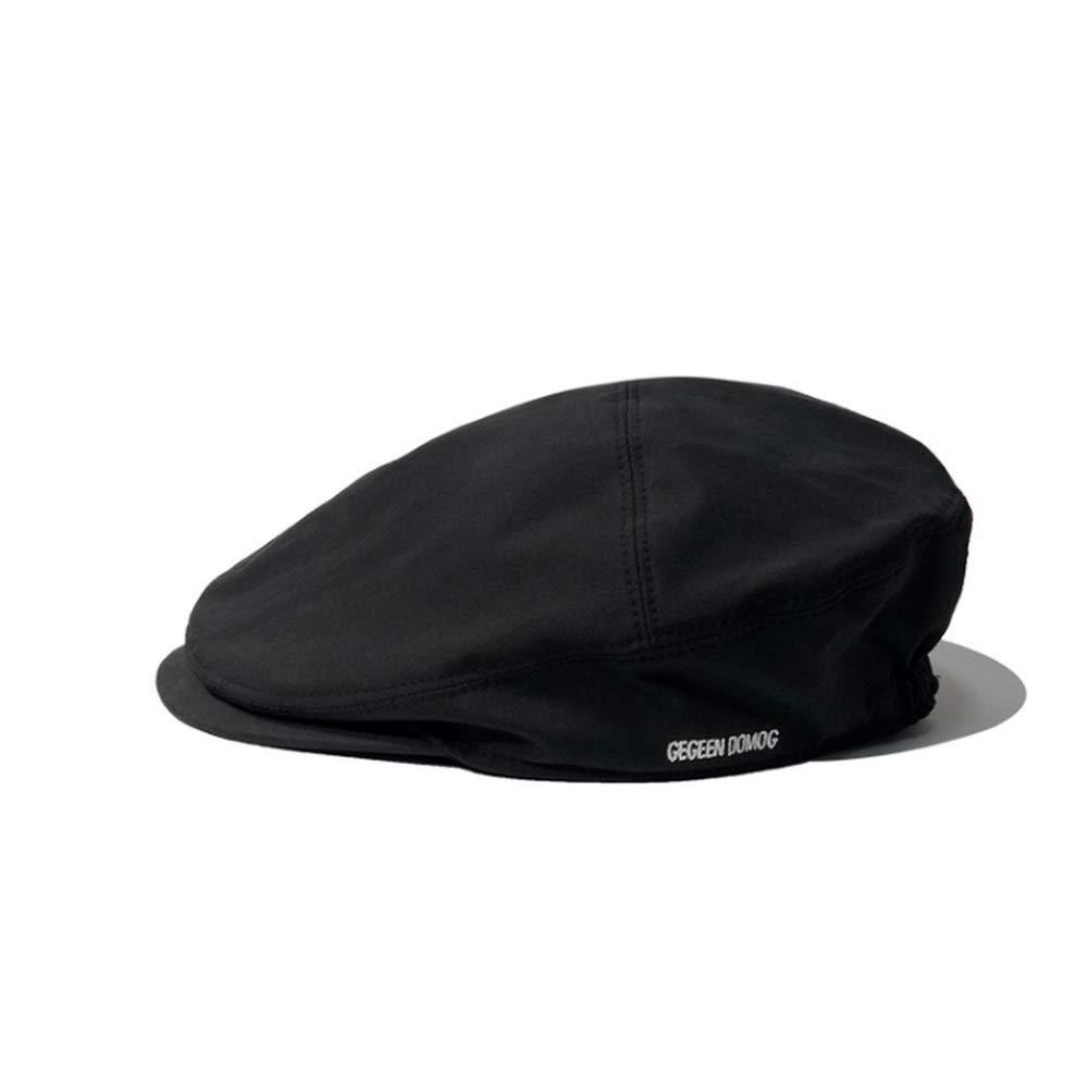 [Australia] - Clape Newsboy Flat Cap Ivy Gatsby Driving Hat Men's Cotton Irish Hunting Hat Unisex Bl21-black 