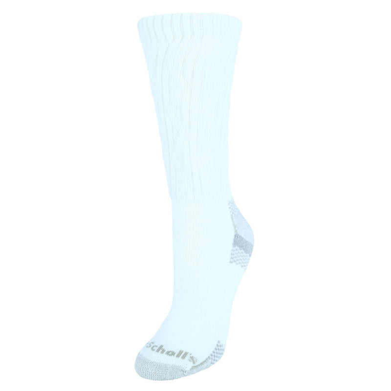 [Australia] - Dr Scholls Women's Crew Advanced Relief Socks (2 Pair Pack), White 
