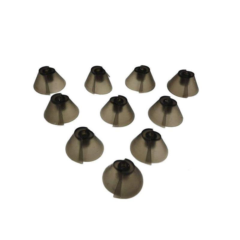 [Australia] - GN Resound Sure Fit Hearing Aid Standard Receiver Tulip Domes Dark Gray Split Ear Rub Piece Comfortable BTE Hearing Amplifier PSAP Kit Ear Tips Invisible, Perfect for Open Air (Open fit) (10 pcs) 10 Count (Pack of 1) 
