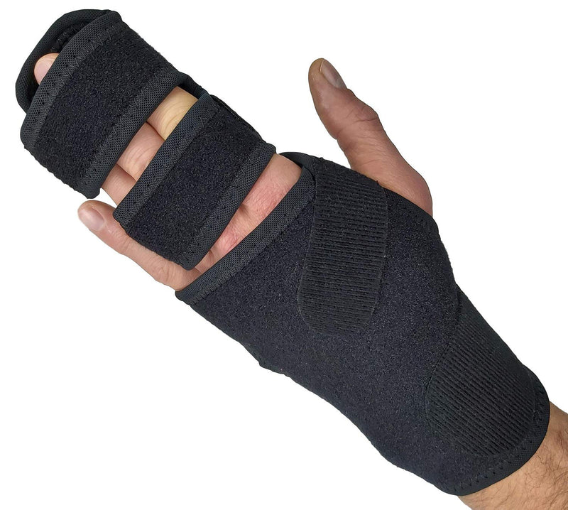 [Australia] - Trigger Finger Splint Finger Brace – Supports Two or Three Fingers. Help Broken Fingers Hand Contractures, Arthritis, Tendonitis, Mallet Fingers or Hand Splint for Metacarpal Fractures (Left - S/Med) Small/Medium (Pack of 1) Left 
