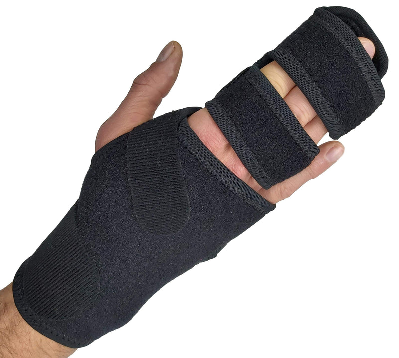 [Australia] - Trigger Finger Splint Finger Brace – Supports Two or Three Fingers. Help Broken Fingers Hand Contractures, Arthritis, Tendonitis, Mallet Fingers or Hand Splint for Metacarpal Fractures (Right - L/XL) Large/X-Large (Pack of 1) Right 